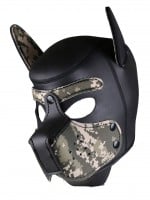 Neoprene Puppy Hood Camouflage-Black