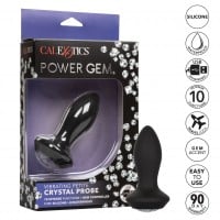 Vibrační anální šperk CalExotics Power Gem Crystal Probe černý