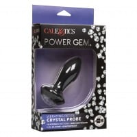 Vibračný análny šperk CalExotics Power Gem Crystal Probe čierny