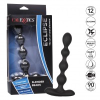 Vibračné análne guličky CalExotics Eclipse Slender Beads čierne