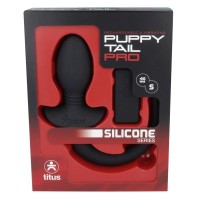 Vibrační anální kolík s ocasem Titus Puppy Tail Pro S