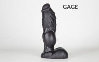 Dračí dildo Weredog Gage Jet/Evergreen Marbled střední