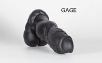 Dračie dildo Weredog Gage Jet/Evergreen Marbled stredné