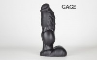 Weredog Gage Dragon Dildo Jet/Evergreen Marbled Extra Large