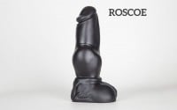 Psí dildo Weredog Roscoe Crimson/White střední