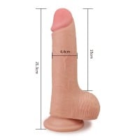 Realistické dildo so semenníkmi Lovetoy Skinlike Soft Cock 7.5″