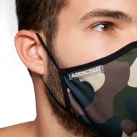 Rúško Addicted AC087 Camo Mask maskáčové zelené