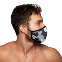 Rouška Addicted AC087 Camo Mask maskáčová šedá