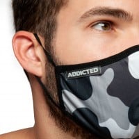 Rouška Addicted AC087 Camo Mask maskáčová šedá