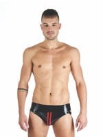 Gumové jocksy Mister B Rubber Jock Strap čierno-červené