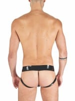 Gumové jocksy Mister B Rubber Jock Strap čierno-červené