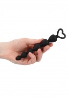 Shots Toys Silicone Anal Beads Black