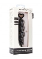 Shots Toys Silicone Anal Beads Black