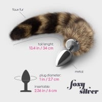 Foxy Silver Anal Plug Tail