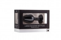 Ouch! Large Diamond Butt Plug Black