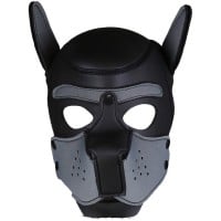 Psia maska Neoprene Puppy Hood šedo-čierna