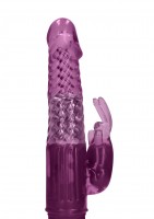 Shots Toys Rotating Rabbit Pearl Vibrator Purple