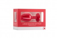 Ouch! Large Diamond Butt Plug Red