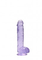 Gelové dildo RealRock Crystal Clear 6″ průhledné