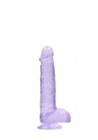 RealRock Crystal Clear 6″ Jelly Dildo Purple