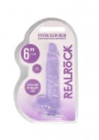 RealRock Crystal Clear 6″ Jelly Dildo Clear