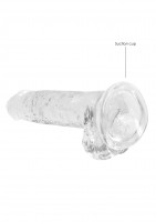 Gelové dildo RealRock Crystal Clear 7″ průhledné