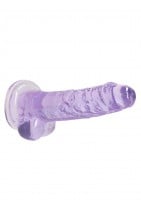 RealRock Crystal Clear 7″ Jelly Dildo Purple