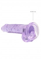 Gélové dildo RealRock Crystal Clear 7″ priehľadné