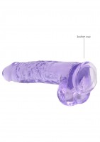 Gelové dildo RealRock Crystal Clear 9″ průhledné