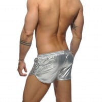 Šortky Addicted AD562 Metallic Short stříbrné