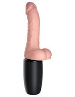 Vibračné dildo so semenníkmi King Cock Plus 6.5″ Triple Threat