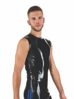 Gumové tílko Mister B Rubber Sleeveless T-Shirt černé