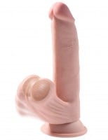 Dildo s pohyblivými semenníkmi King Cock Plus 8″ Triple Density