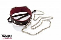 Whips Leather Collar with Leash for Her