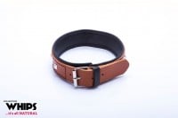 Whips Leather Collar for Her Cognac