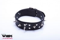 Whips Leather Collar with Leash for Him