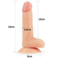 Realistické dildo so semenníkmi Lovetoy The Ultra Soft Dude 7″