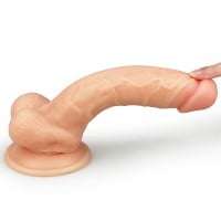 Realistické dildo so semenníkmi Lovetoy The Ultra Soft Dude 8″