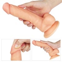 Realistické dildo so semenníkmi Lovetoy The Ultra Soft Dude 8″