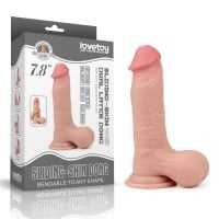 Lovetoy Sliding Skin Cock with Balls 7.8″