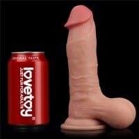 Realistické dildo se stahovací předkožkou Lovetoy 7.8″