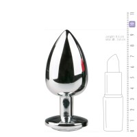 EasyToys Metal Butt Plug No. 6 Silver/Clear