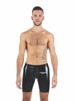 Gumové kraťasy Mister B Rubber Fucker Shorts čierno-žlté