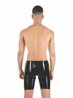 Gumové kraťasy Mister B Rubber Fucker Shorts černo-žluté