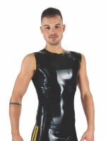 Gumové tílko Mister B Rubber Sleeveless T-Shirt černo-žluté