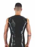 Mister B Rubber Sleeveless T-Shirt Black-Yellow