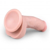 Realistické dildo s varlaty EasyToys tělové 15 cm