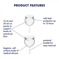 Menstruační kalíšek Satisfyer Feel Good Transparent