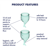 Satisfyer Feel Secure Menstrual Cups Transparent