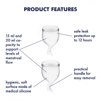 Satisfyer Feel Secure Menstrual Cups Transparent